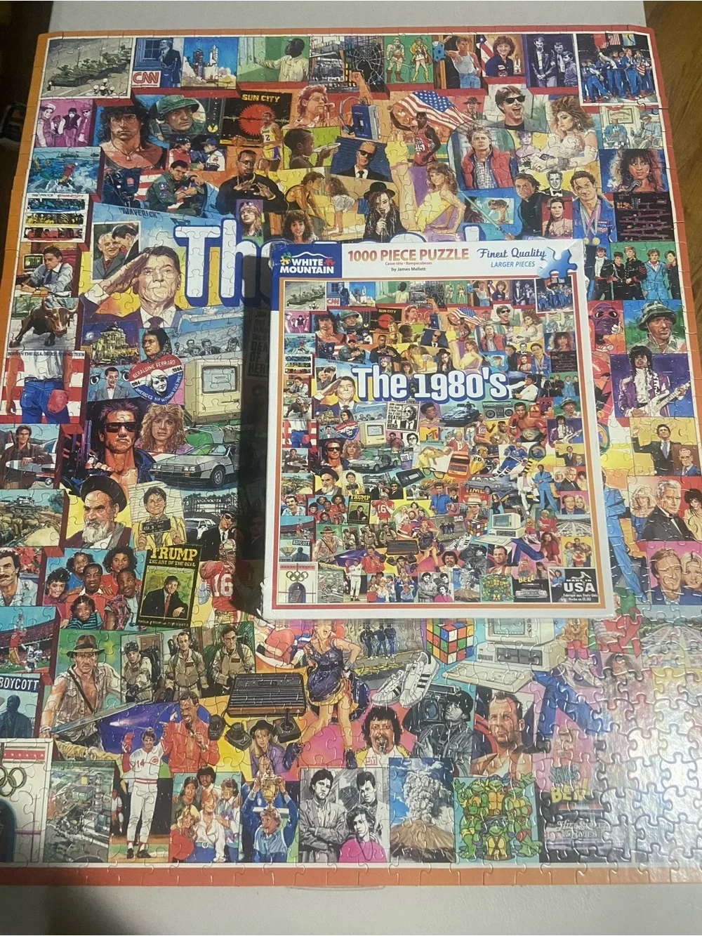 White Mountain Multicolor 'The 1980s' Collage Puzzle